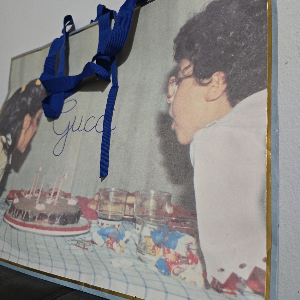 Gucci Birthday Cake & Candles Gift Shopping Bag 19 x 14 x 6.5 AUTHENTIC RARE - Picture 6 of 10